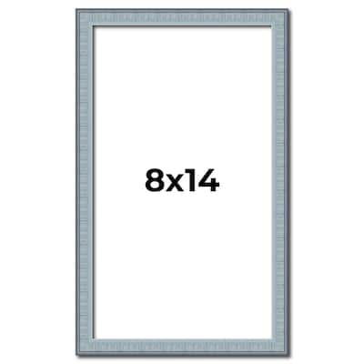 8x14 Frame Rustic Sky Blue Solid Wood Picture Frame | 0.75 Inch