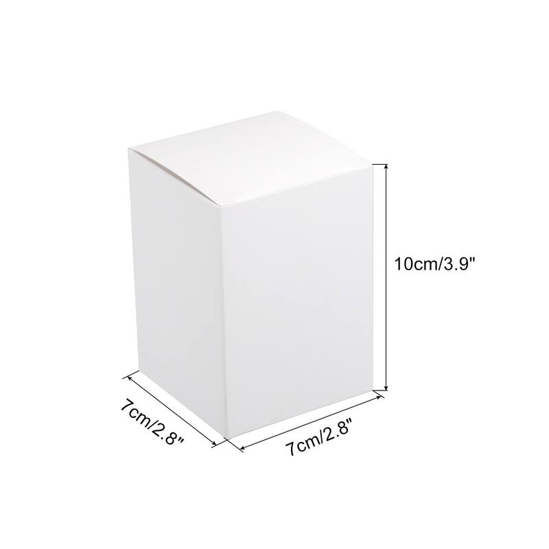 Paper Cardboard Boxes Gift Paper Box White 2.8x2.8x3.9 Inch for Gift Wrap 15Pcs - White