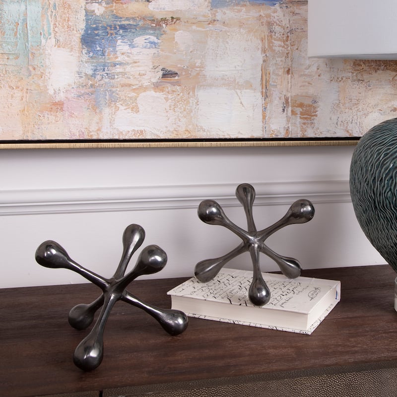 Uttermost Harlan Black Nickel Objects (Set of 2)