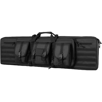 Rifle Bag, Tactical Double Long Gun Bag, Soft Rifle Case with Lockable Zipper, Portable Handle & Shoulder Strap