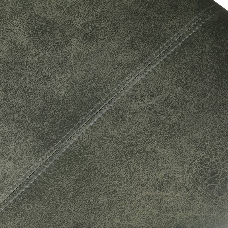 Adeco Faux Leather Storage Ottoman for Living Room Footstool