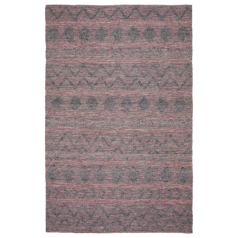 ECARPETGALLERY Braid weave Sienna Grey Wool Rug - 5'11 x 9'2 - Dark Grey - 5'11 x 9'2