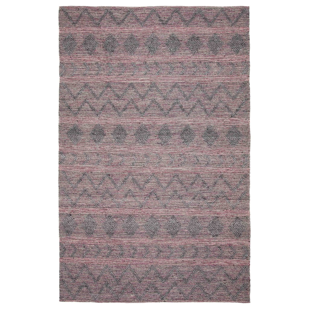 ECARPETGALLERY Braid weave Sienna Grey Wool Rug - 5'11 x 9'2