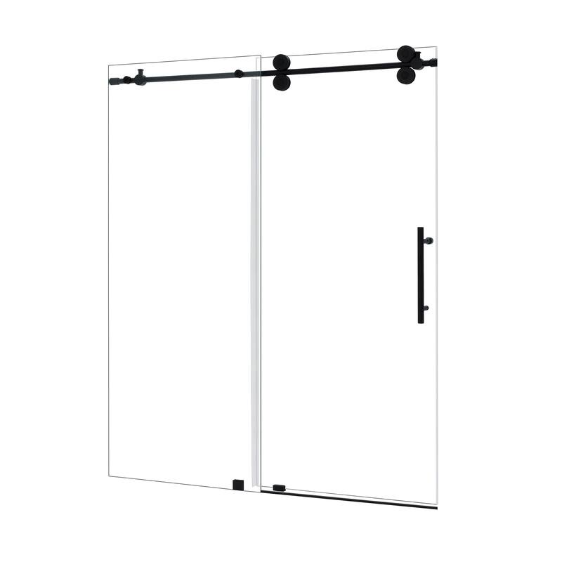 Altair Lazaro Single Sliding Frameless Shower Door with Clear Glass
