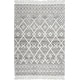 preview thumbnail 2 of 3, New Concept Washables Grey/Ivory Flat Woven Moroccan Indoor Area Rug