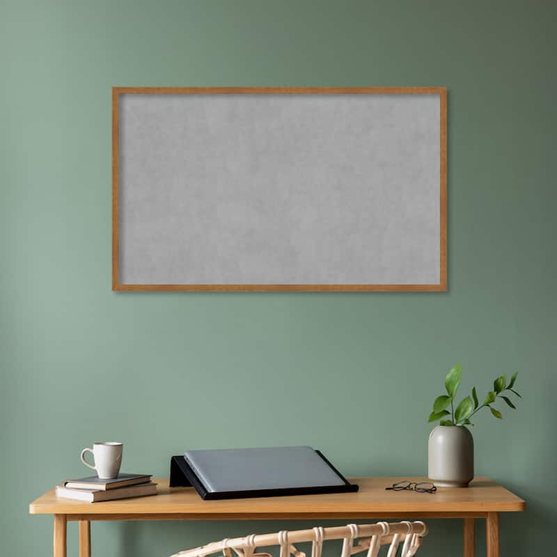 Amanti Art Carlisle Blonde Narrow Framed Magnetic Board