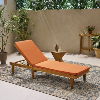 Waterproof Chaise Lounge Cushion Orange Outdoor Patio Furniture Cover