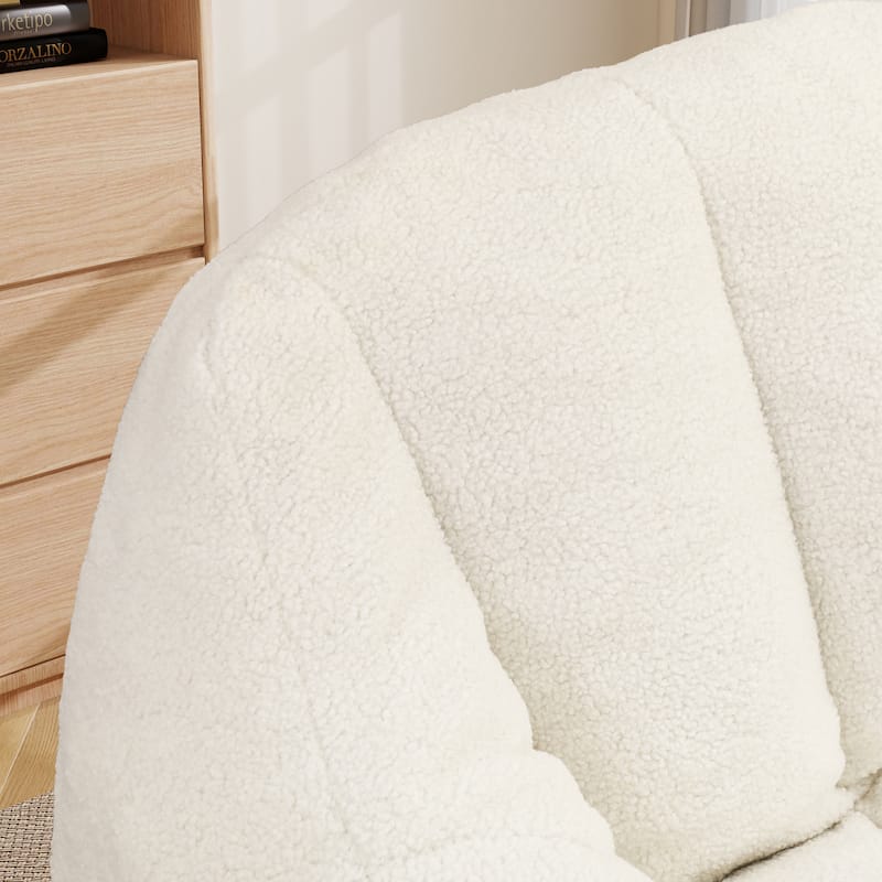 Upholstered Bean Bag Chair,Modern Lazy Floor Sofa Chair