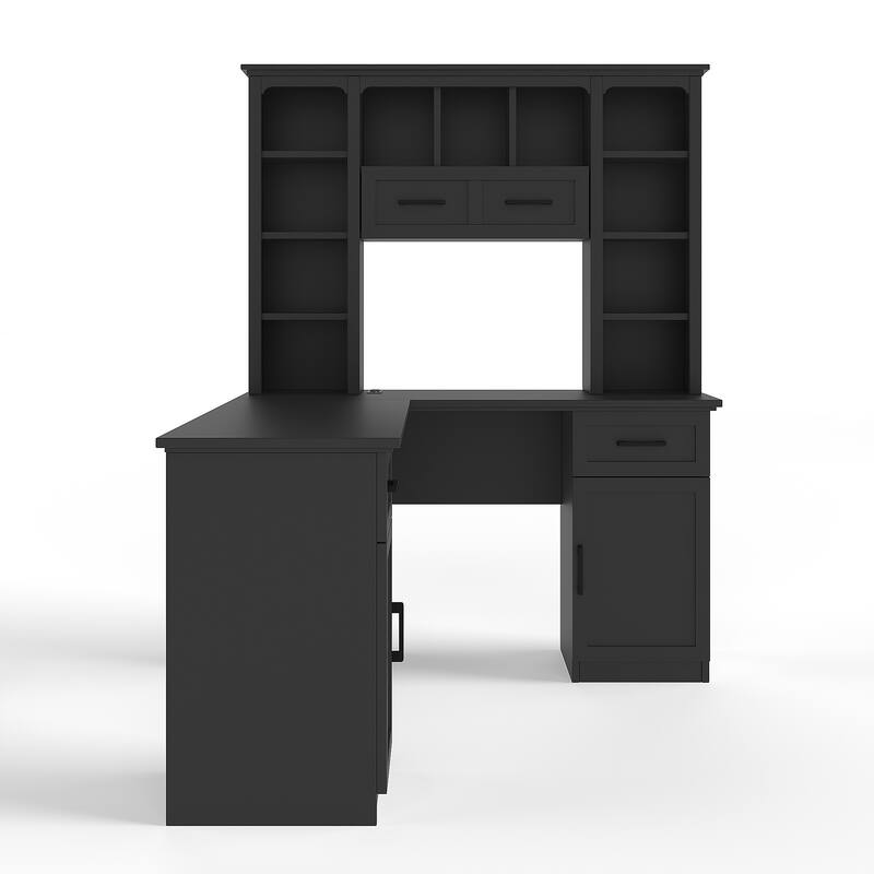 Desk with File Drawer, White finish