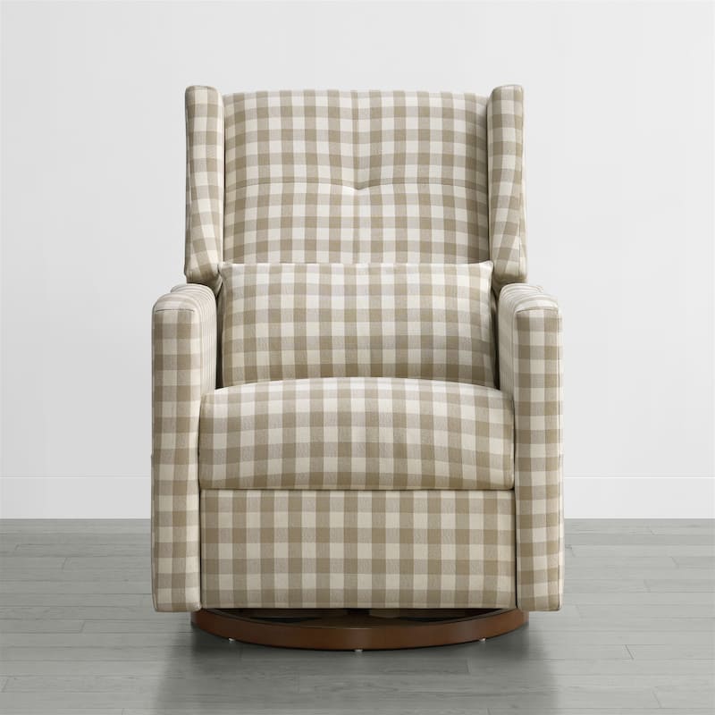 Lincoln Manual Swivel Glider Recliner with Lumbar Pillow
