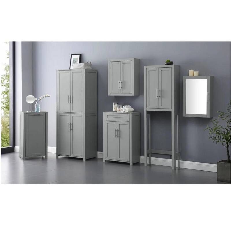 Crosley Savannah 6-shelf Pantry Storage Cabinets (Set of 2) - 56 "w x	15 "d x 67 "h