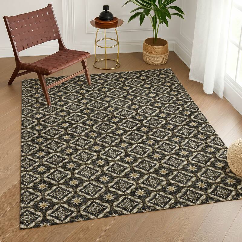 Machine Washable Indoor/ Outdoor Contemporary Granby Chantille Rug