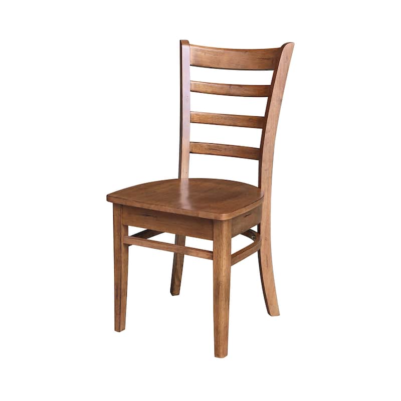 International Concepts Emily Wooden Dining Chairs (Set of 2) - Set of 2 - Distressed Oak - Dining Height