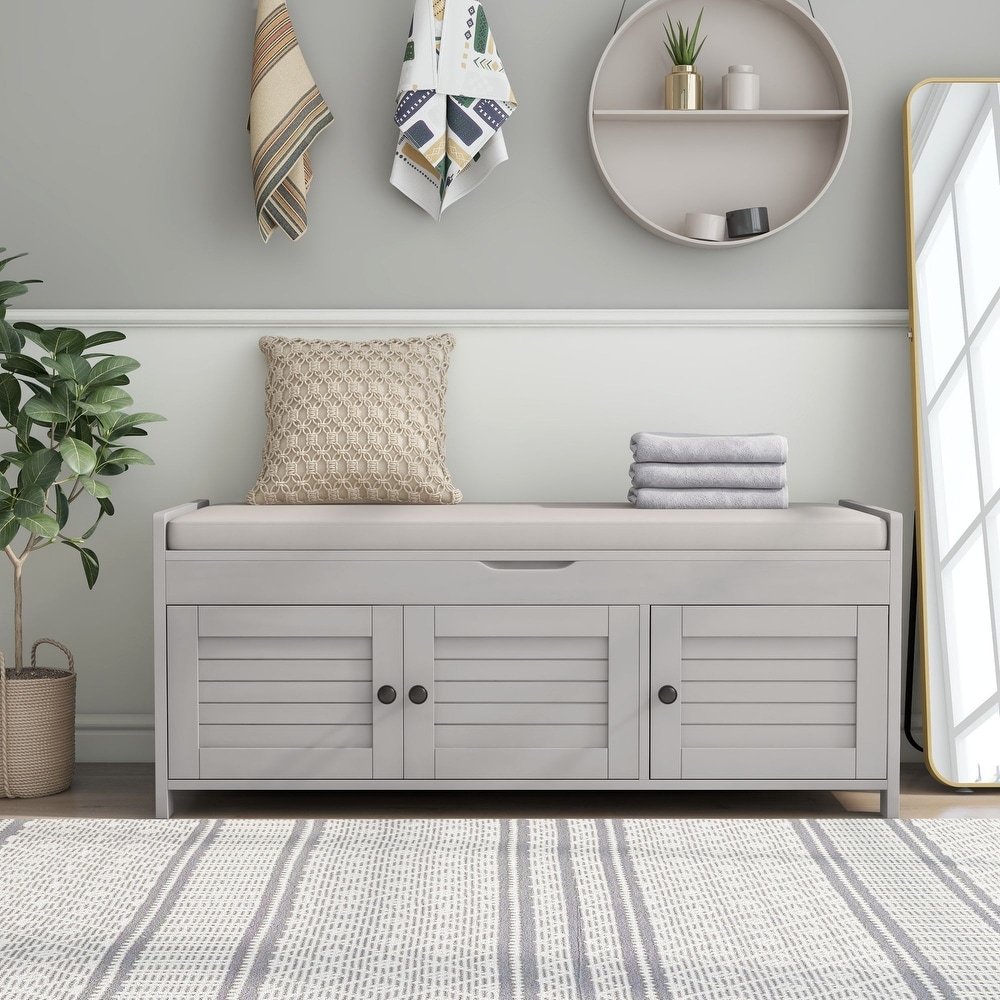 Grey Storage Benches Bed Bath Beyond