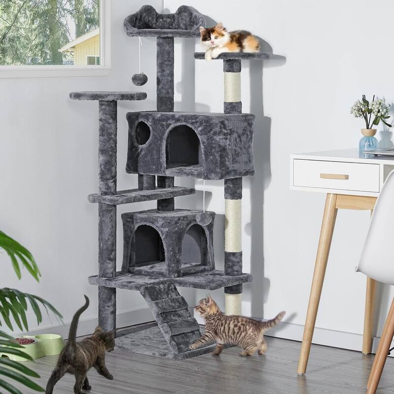 54in Cat Tree Tower Condo Furniture Scratch Post