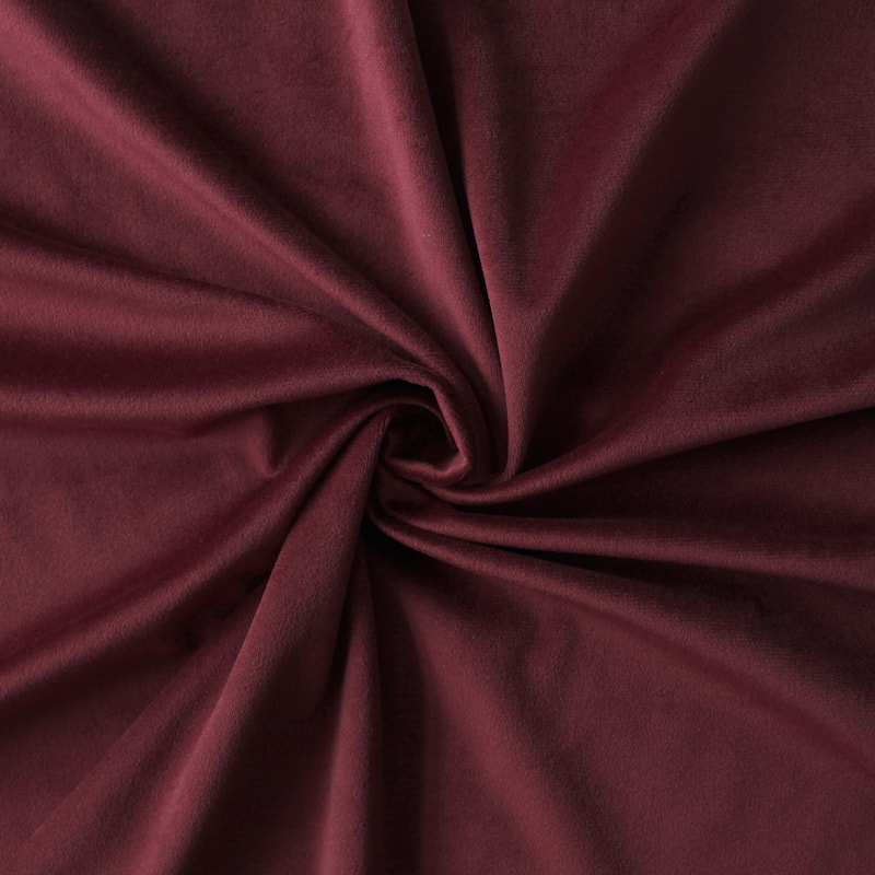 6ix Tailors Cascade Velvet Merlot Bed Skirt 15" drop
