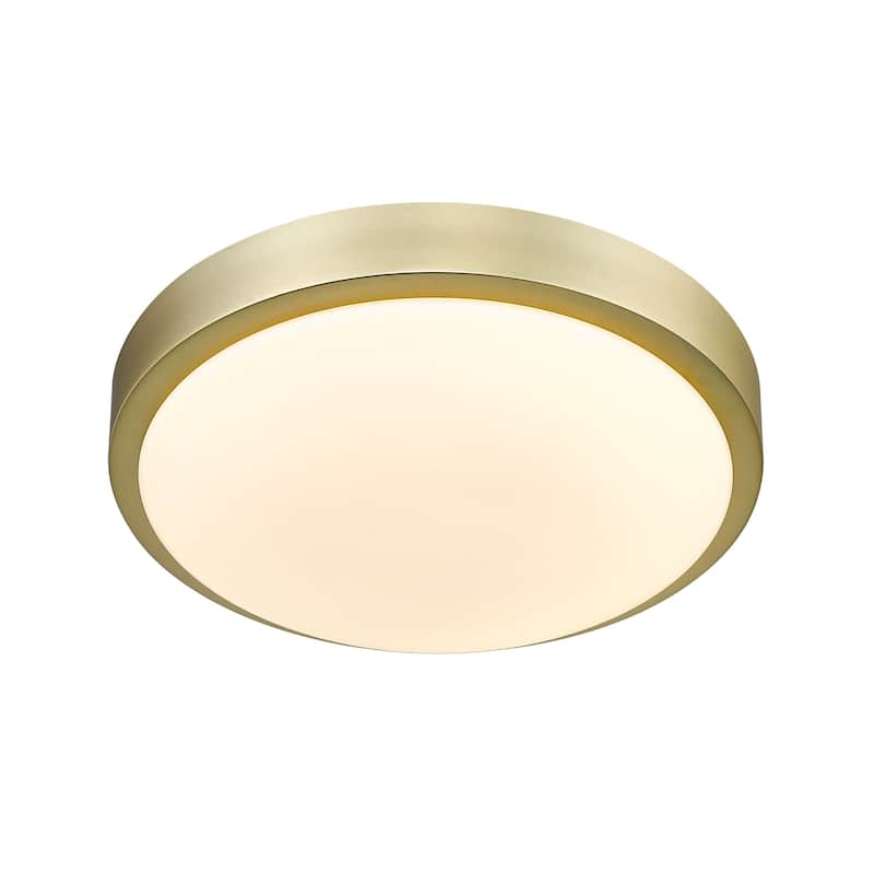 Golden Lighting Gabi Integrated LED 10in Flush Mount in Brushed Champagne Brass