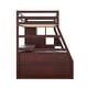 preview thumbnail 38 of 83, Loft Bed Frame wDesk and Storage Staircase, Wood Loft Bed with 7 Drawers and 2 Shelves, Kid's Loft Bed Study Bed with Staircase