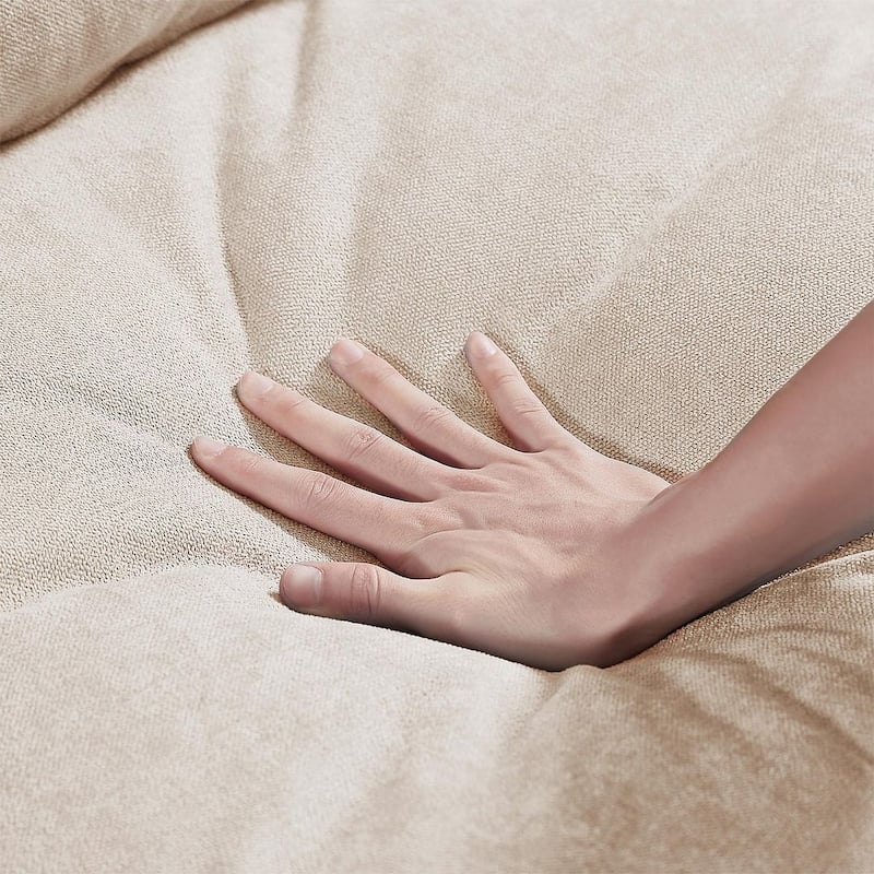 Modular L-Shape Feather Filled Sectional Sofa with Reversible Chaise