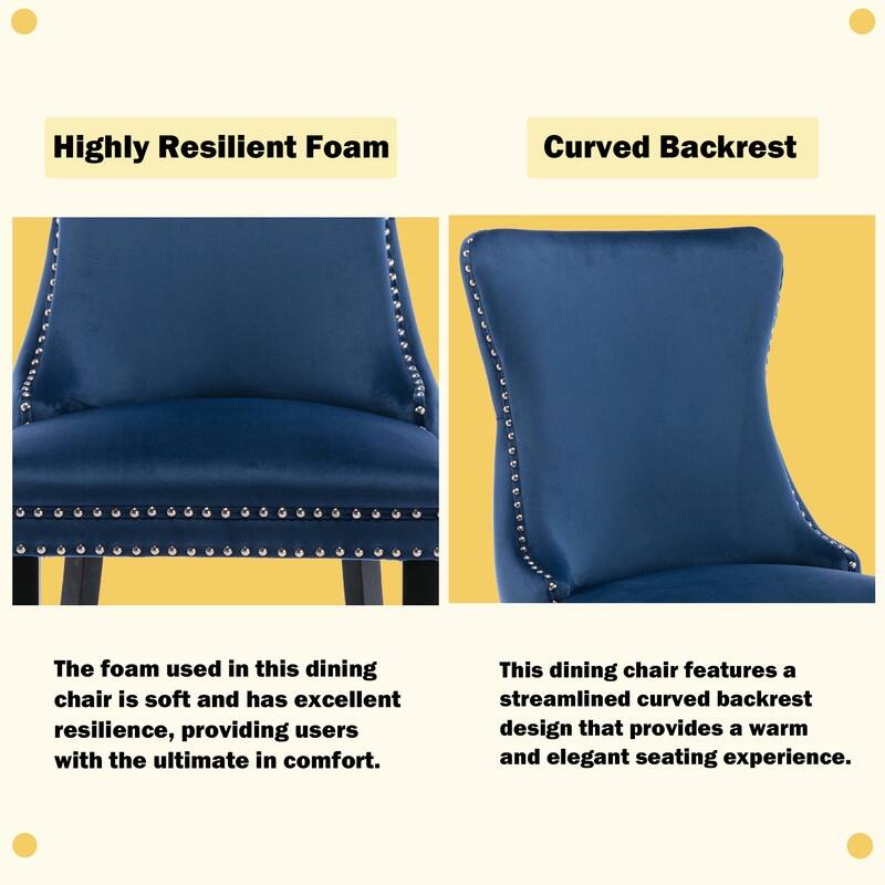 Upholstered Wing Back Dining Chair (Set of 6)