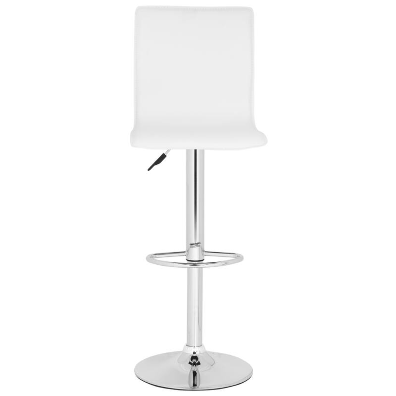 SAFAVIEH Kristi White Adjustable 23-30-inch Swivel Bar Stool - 16.1" x 19.3" x 37.8" - 17Wx19Dx44H