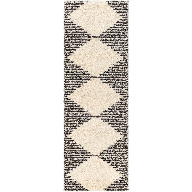 Livabliss Farciot Plush Boho Diamond Area Rug