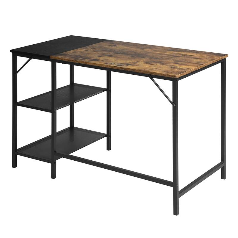 Homylin Modern Computer Desk with Storage Shelves for Home Office