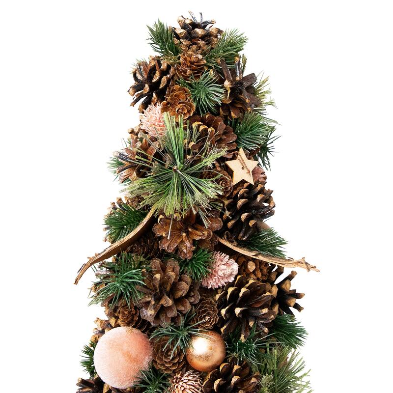 Pinecone and Tree Bark Artificial Christmas Decoration - 24"
