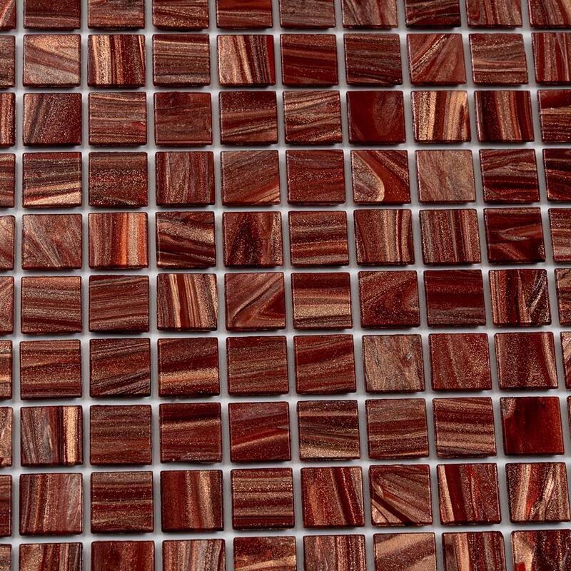 Apollo tile 12" x 12" Celestial Glossy Fire Brick Red Glass Tile (20 sq ft/case) - 20 Pack