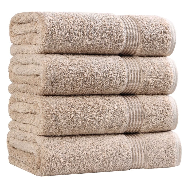 Superior Heritage Egyptian Cotton Absorbent Bath Towel Set of 4