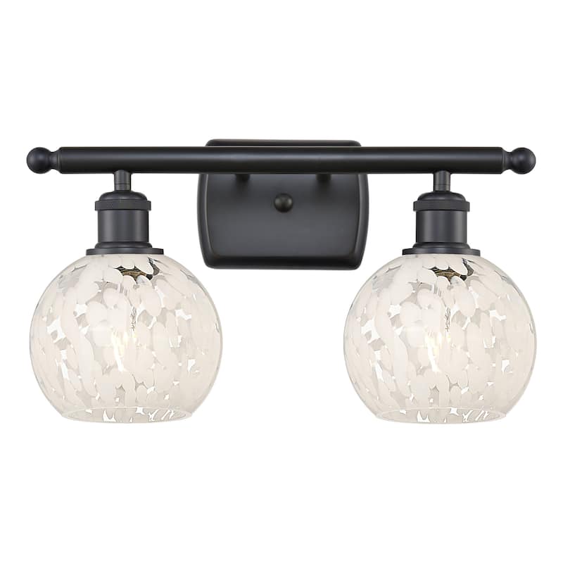 Innovations Lighting 516-2W-9-16 White Mouchette Vanity White