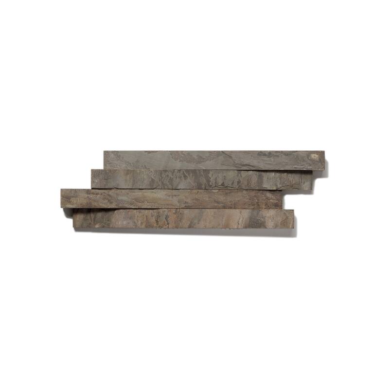 Slate Split Face 2 in. x 12 in. Rustic Golden Slate Wall Tile