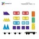 preview thumbnail 2 of 9, Connetix Magnetic Tiles Rainbow Transport Pack, 50 Pieces