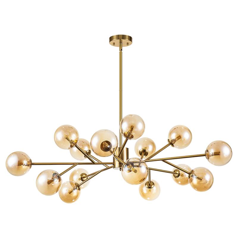 Modern Large Bubble Sputnik Chandelier in Black or Gold for Dining Room