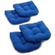 preview thumbnail 42 of 70, 19-inch Twill U-shaped Chair Cushion (Set of 1, 2, or 4) - 19 x 19 Set of 4 - Royal Blue