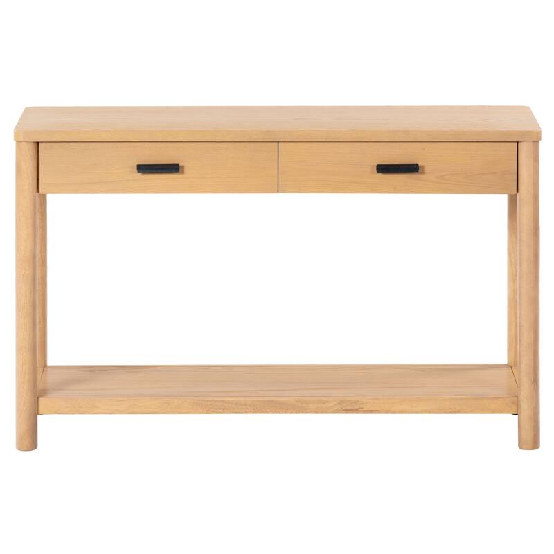SAFAVIEH Couture Jaylessa Wood 2 Drawer Console Table - 48"W x 16"D x 30"H - Natural