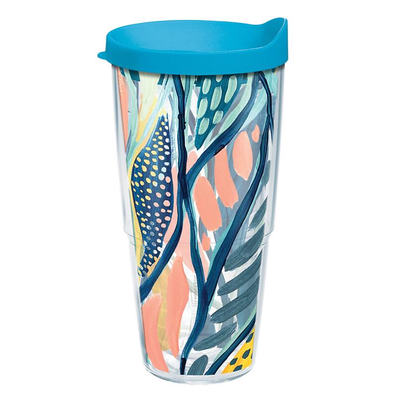 Tervis EttaVee Abstract Made in USA Double Walled Insulated Travel Tumbler, Classic - 24oz