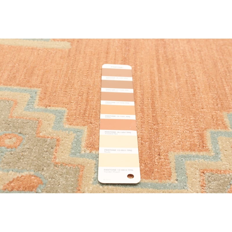 ECARPETGALLERY Hand Tufted Timeless Copper Wool Rug - 5'0 x 8'0