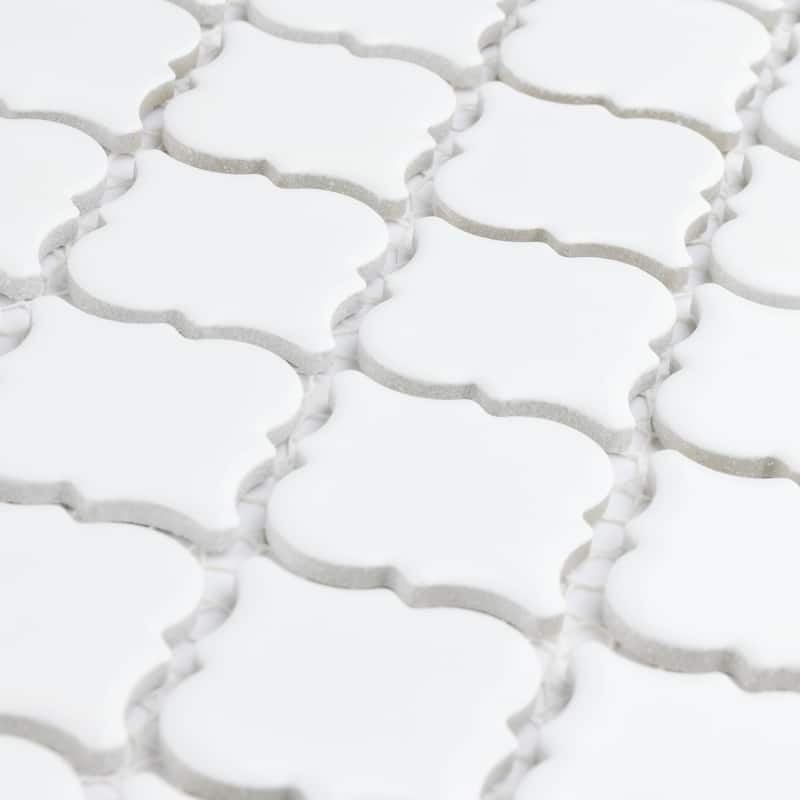 Merola Tile Hudson Tangier Glossy White 12-3/8" x 12-3/8" Porcelain Floor and Wall Tile