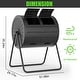 preview thumbnail 3 of 13, Outdoor Dual Chamber Tumbler Compost Bin 360° Dual Chamber Rotary Composter, 37.5 Gallon