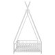 preview thumbnail 9 of 24, Twin Size Metal House Platform Bed with Triangle Structure and Guardrail for Kids, Boys and Girls