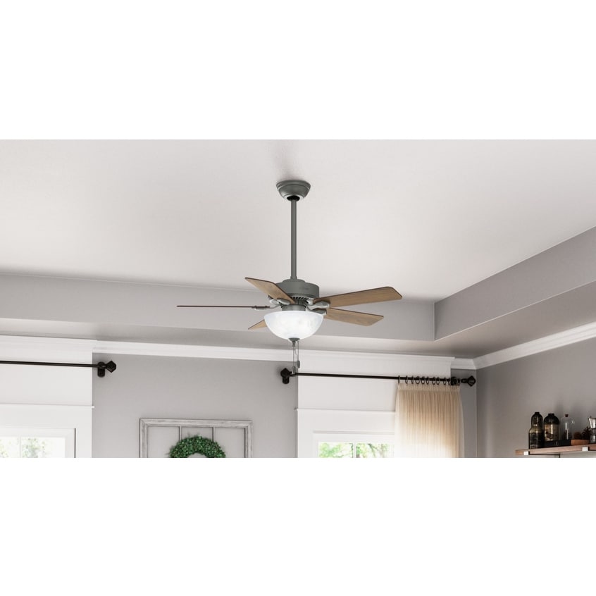 Hunter 44" Swanson Ceiling Fan with LED Bowl Light Kit and Pull Chains - Traditional, Transitional
