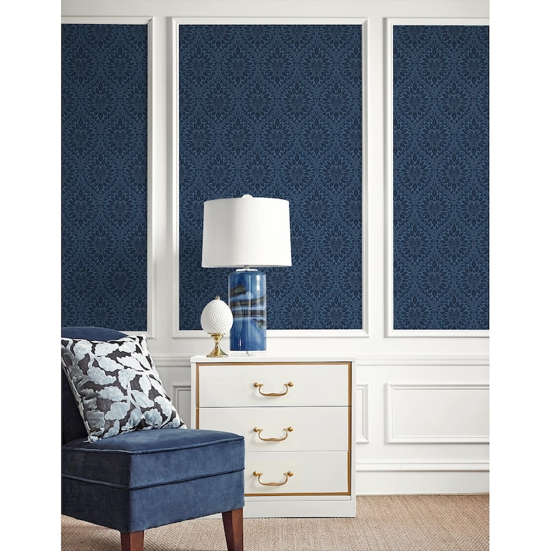 Seabrook Designs Luna Ogee Nonwoven Unpasted Wallpaper
