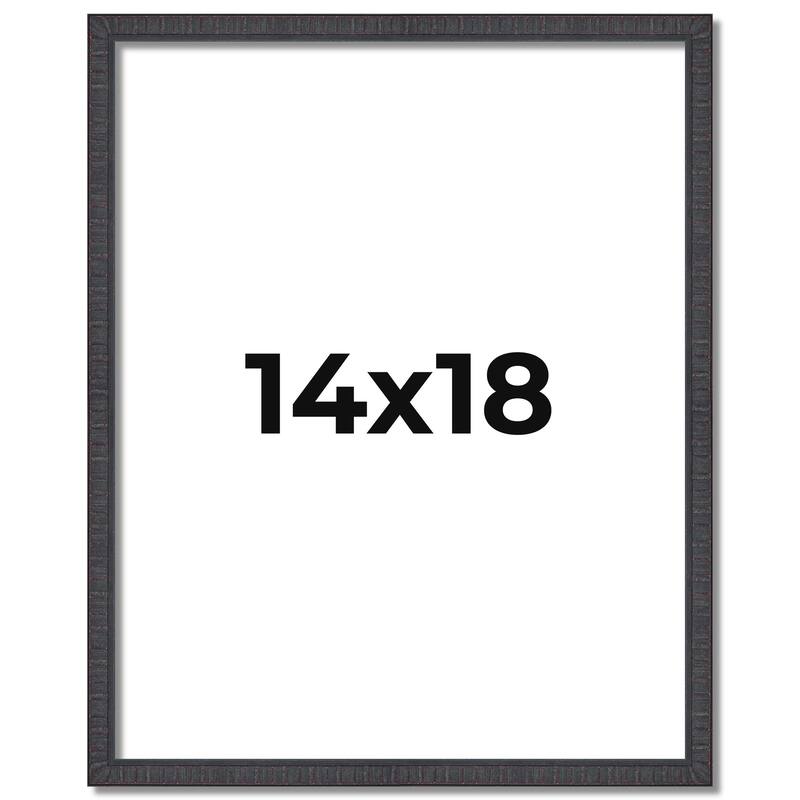 14x18 Frame Brown Picture Frame - Complete Modern Photo Frame Includes
