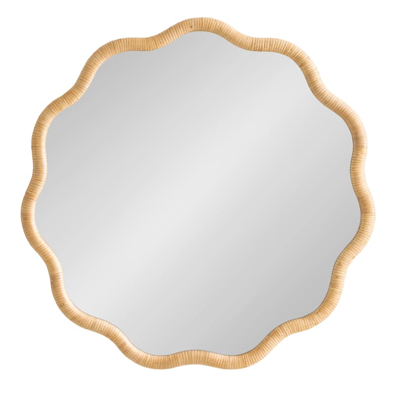 Kate and Laurel Rahfy Scallop Framed Wall Mirror - 26x26
