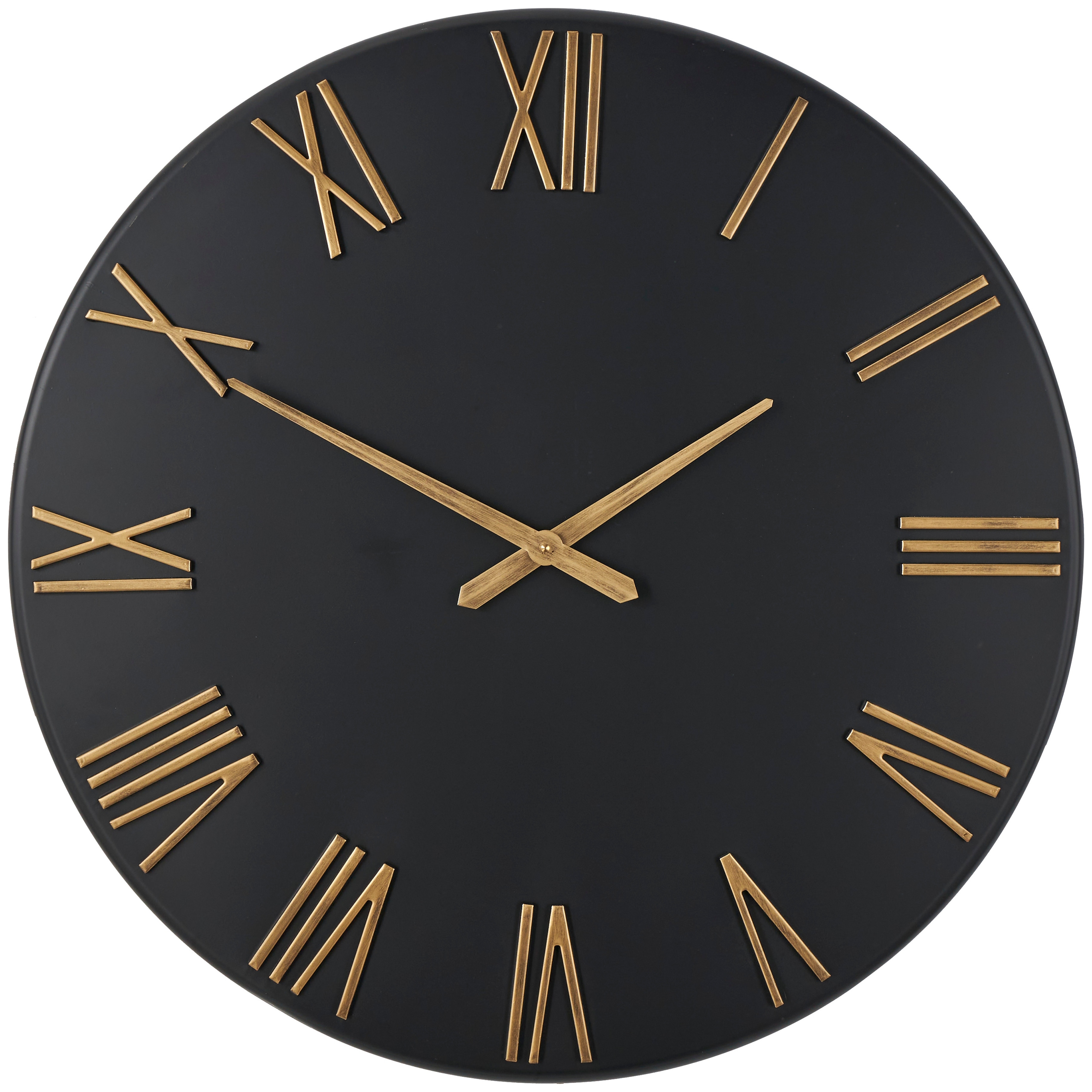 Black-Metal-Wall-Clock-with- Black-Metal-Wall-Clock-with-