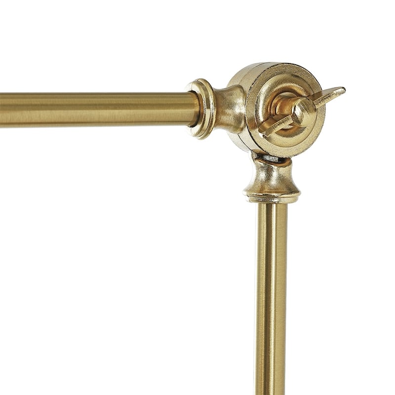 WINGBO Gold Rattan Swing Arm Wall Lamp Set of 2 Adjustable Wall Mounted Sconce - N/A
