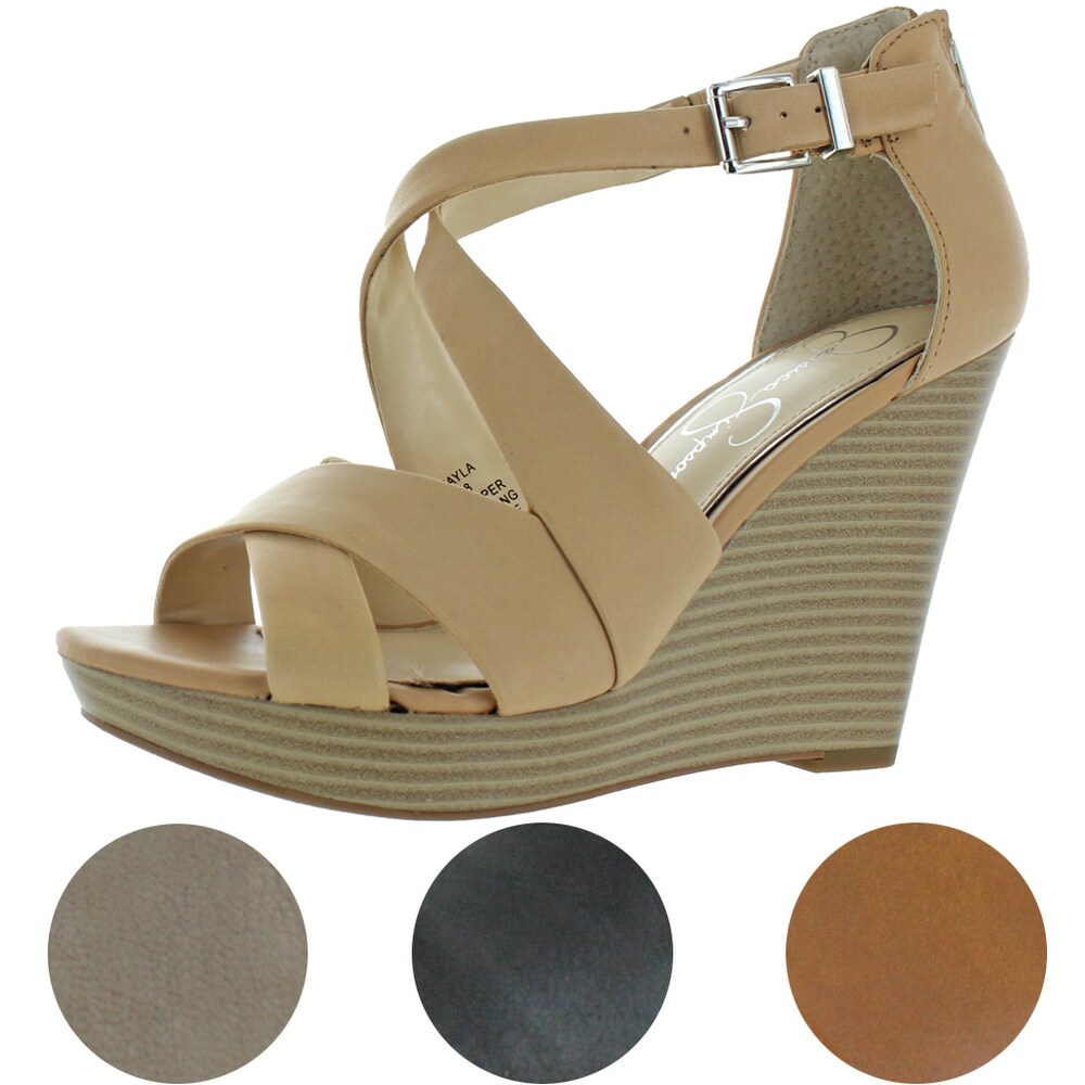 strappy wedge heel sandals