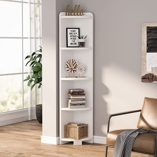 60 Inch 5-Tier Corner Shelf Small Bookshelf Storage Etagere Bookcase - Bed  Bath & Beyond - 33167914