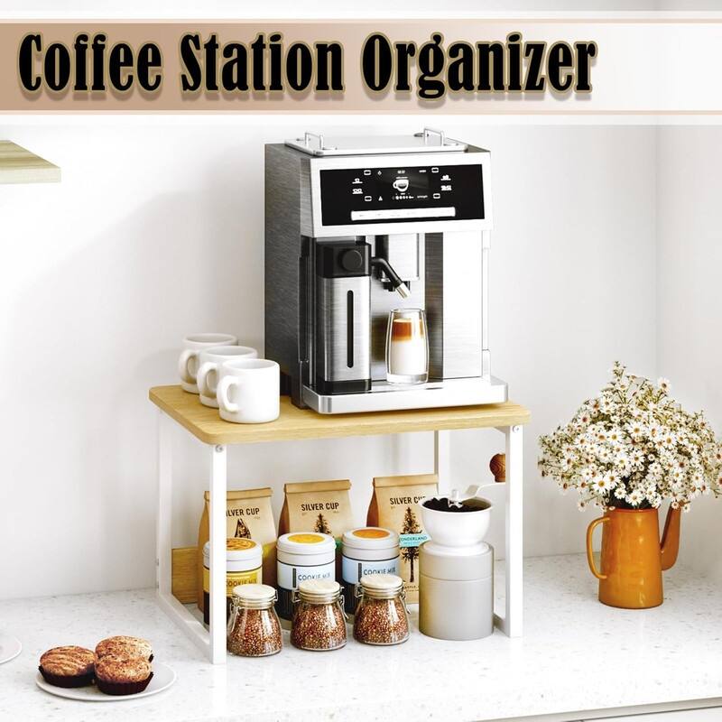 Kitchen Countertop Organizer Cabinet Shelf - 12.4"D x 17"W x 12"H